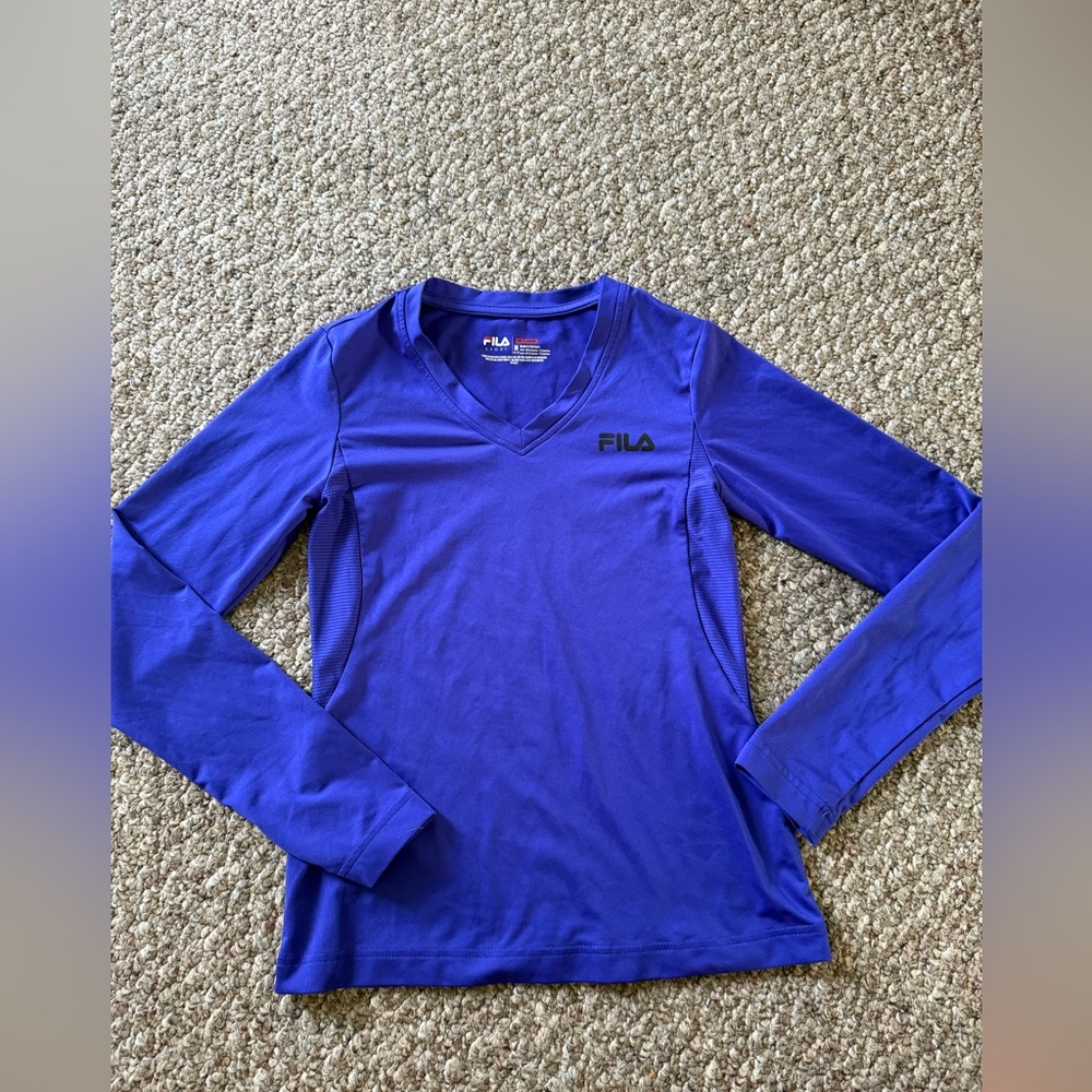 Fila Sport Boys Live In Motion Crew V-Neck - Royal Blue